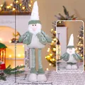 Teleskop-Weihnachtswichtel aus Plüsch in Salbeigrün für die feierliche Heimdekoration - 65cm / Mittlerer teleskopischer Weihnachtsmann / Grün