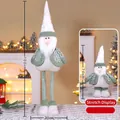 Teleskopische Weihnachts-Gnom-Puppe mit langen Beinen in Grün und Weiß für Dekoration - Teleskopische Weihnachtsmannpuppe / 100cm (Groß) / Grün