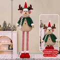 Teleskopische Weihnachtsrentier-Plüschpuppe mit 115 cm ausgezogener und 70 cm eingezogener Höhe - 115CM Großes Teleskop-Rentier
