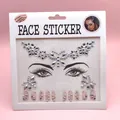 Iridescent acrylic face gems and nail stickers set for EDM music festivals and parties - 16x17cm Paper Card / LZ002 Face Sticker+Nail Sticker (White)