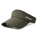 Visiera sportiva traspirante in mesh traforato verde oliva per corsa e sport estivi - Regolabile / Verde militare