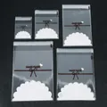 Transparent self-sealing packaging bags for jewelry with brown handmade bow design - 6*8cm / Lace Butterfly