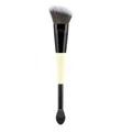 Professional double-ended makeup brush with angled foundation and flame powder heads - Double-ended Contour & Highlight Brush
