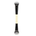 Dual-ended makeup brush for foundation and contouring with soft synthetic bristles - Double-ended Blush & Brightening Brush