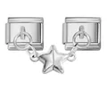Silver stainless steel modular charm with magnetic star pendant for DIY bracelets - Silver Magnetic Star Double Chain Style (20)