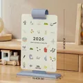 Calendrier de bureau 2026 planning quotidien avec illustrations et les dimensions - 2026 / Bleu