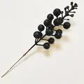 Eleganter schwarzer Glitzer-Weihnachtsbeeren-Stiel für DIY-Kränze und florale Kunst - Schwarz