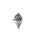 Vintage 3D titanium steel wolf head pendant in antique silver finish for men's necklace - Wolf Head Pendant Only (Without Chain)