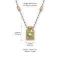High-quality enamel Taurus zodiac pendant necklace with colorful braided cord chain - Taurus
