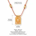 Leo sterrenbeeld emaille hanger ketting met kleurrijk verstelbaar gevlochten koord. - Leeuw
