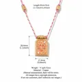 Emaille Weegschaal sterrenbeeld hanger ketting met een kleurrijk gevlochten koord band - Weegschaal