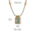 Aquarius sterrenbeeld emaille rechthoekige hanger ketting met kleurrijk geweven touw - Waterman