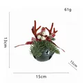 Campanello natalizio da appendere con corna di renna e aghi di pino, misura 15 cm - 4# Ornamento Appeso Campana Verde con Stelle (Stile Corna)
