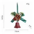 Decorazione natalizia con pigna, campanella rossa e dimensioni di 15x15x8cm - 3# Ornamento Appeso Campana Marrone Rosso (Pigna e Bacche)