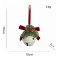 Ciondolo campana di Natale con pigne e fiocco rosso dimensioni 10x10x6cm peso 34g - 10# Ornamento Campana Bianca Macchiata di Nero (6cm)