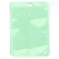 Sachet d'emballage perle vert menthe translucide avec fini mat et fermeture éclair - Vert