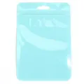 Sachet Ziploc mat bleu clair translucide avec trou de suspension pour bijoux - Bleu