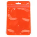 Sac d'emballage orange translucide nacré avec trou de suspension pour accessoires DIY - Rouge Orangé