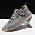 Professional men's grey mid-top Martin boots with durable hand-stitched rubber soles - 38 / Mid-Top Martin Boots (9888) / Gray