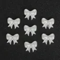 Ciondoli a fiocco in resina ABS bianco perlato per accessori capelli fai da te - Fiocco / 14x12mm (100 Pezzi/Confezione) / Beige