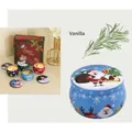 Festliche Weihnachts-Duftkerze in dekorativer Metalldose mit aromatischem Vanilleduft - Weihnachts-Vanilleduft / Weihnachten Ohne Karton