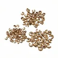 Vacuum gold-plated stainless steel crescent-shaped crimp bead covers for DIY jewelry - 5mm / Gold