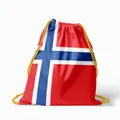 Close-up detail of Norway flag drawstring sports backpack for World Cup 2026 events. - Norway Style (26SJBSKD) / 50*41cm