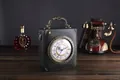 Sac à main vintage noir en forme d'horloge avec design antique créatif et poignée - Noir