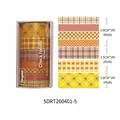 7-delige geruite washi-tape set in geel en oranje voor DIY scrapbooking en planners - 7 Rollen/Pak / Oranje Serie-5