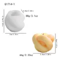 Moule en silicone en forma de nœud pour bougies DIY avec dimensions et poids détaillés - Style de Nœud Magique