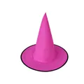 Levendig roze puntige heksenhoed voor Halloween cosplay feest kostuum accessoires - 1 / Heksenhoed / Oxford Doek Rozerood