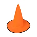 Levendige oranje Halloween heksenhoed met zwarte rand voor tovenaar kostuumfeesten - 1 / Heksenhoed / Oxford Oranje