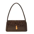 Sac à bandoulière vintage léopard marron avec rabat en daim élégant pour femme - Style de raccordement imprimé léopard / Léopard Café