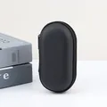 Compact black EVA hard shell carrying case for bluetooth earphones and small digital gadgets - 11x6x4CM Oval