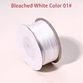 Ruban de satin double face blanc blanchi rouleau de 50 yards pour ballons et artisanat - 50 Yards/Pack / Blanc Blanchi (01#)
