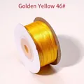 Ruban de satin double face jaune doré de haute qualité, 4 mm de large et 50 yards - 50 Yards/Pack / Jaune d'Or (46#)
