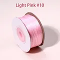 Ruban de satin double face rose clair 3-4mm de haute qualité sur rouleau pour cadeaux - 50 Yards/Pack / Rose Clair (10#)