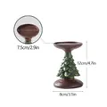 Christmas tree resin candle holder vintage festive home decor tabletop ornament 12cm - Christmas Tree Candle Holder / S / Green