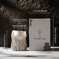 Minimalist Wabi-sabi white ceramic vase with unique texture and original packaging - Twilight-1 / Color Box