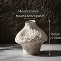 Textured off-white Nordic ceramic vase for home decoration and floral arrangements - Alps-2 / Boxed