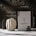 Wabi-sabi white ceramic vase with rippled texture and protective packaging box - Twilight-2 / Color Box