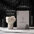 Minimalist Nordic cream white textured ceramic vase with an elegant gift box set - Alps-1 / Color Box