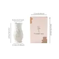 Detailed dimensions of elegant vintage French ceramic vase and its gift packaging box. - Galaga Style - Color Box Packaging