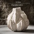 Handcrafted textured ceramic leaf-patterned vase for dried flowers and home decor - Autumn Love-2 Paper Box