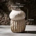 Artistic wabi-sabi white ceramic vase with organic texture, dimensions 16.5x11x4.8cm - Romance-2 / Boxed
