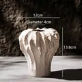 Minimalist white ceramic flower vase with organic pleated texture for home decoration - Yiran-1 Style / Boxed