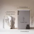 Moderne weiße kreative Keramikvase mit Verpackung und detaillierten Größenangaben - Sedna - Weißer Wellenstil / Farbkarton