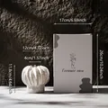 Minimalist white textured ceramic vase with elegant gift box packaging included - Yiran-2 Style / Color Box