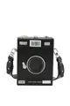 Sac bandoulière unique en forme d'appareil photo vintage en similicuir noir pour femme - Noir
