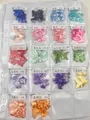 ABS pearl flat shell bow charms DIY phone chain necklace jewelry making accessories set - 2# Deep Royal Blue Flatback Double Petal Flowers